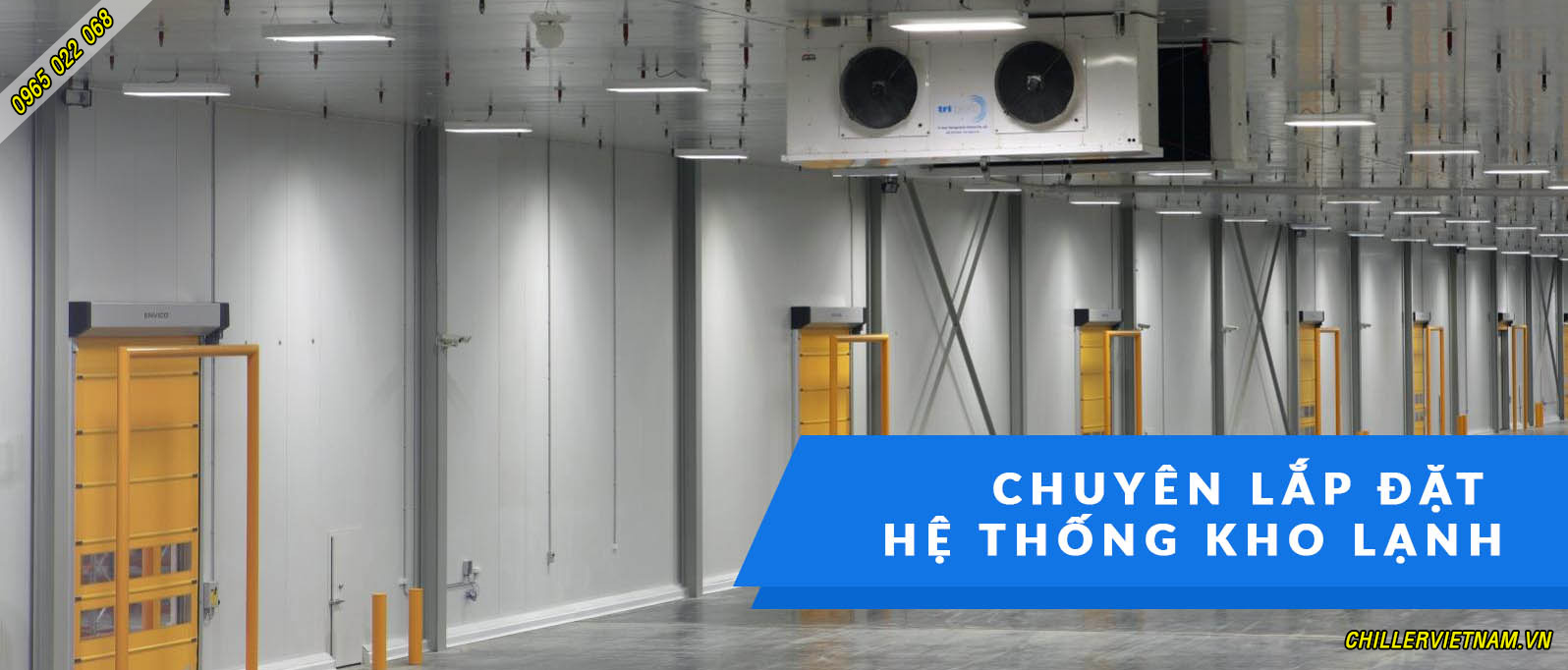 Hệ thống làm mát công nghiệp, kho lạnh chiller việt nam