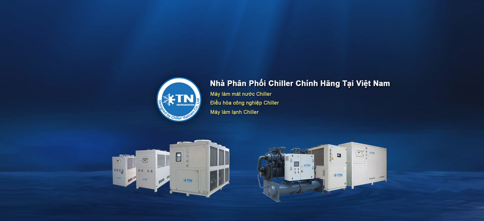 Chiller Việt Nam - Nhà sản xuất, phân phối, thi công và lắp đặt máy lạnh Chiller chính hãng tại Việt Nam.Chúng Tôi Chuyên Sản Xuất Máy Làm Lạnh Nước Công Nghiệp, Cung cấp máy làm lạnh tuần hoàn, Điều hòa công nghiệp.