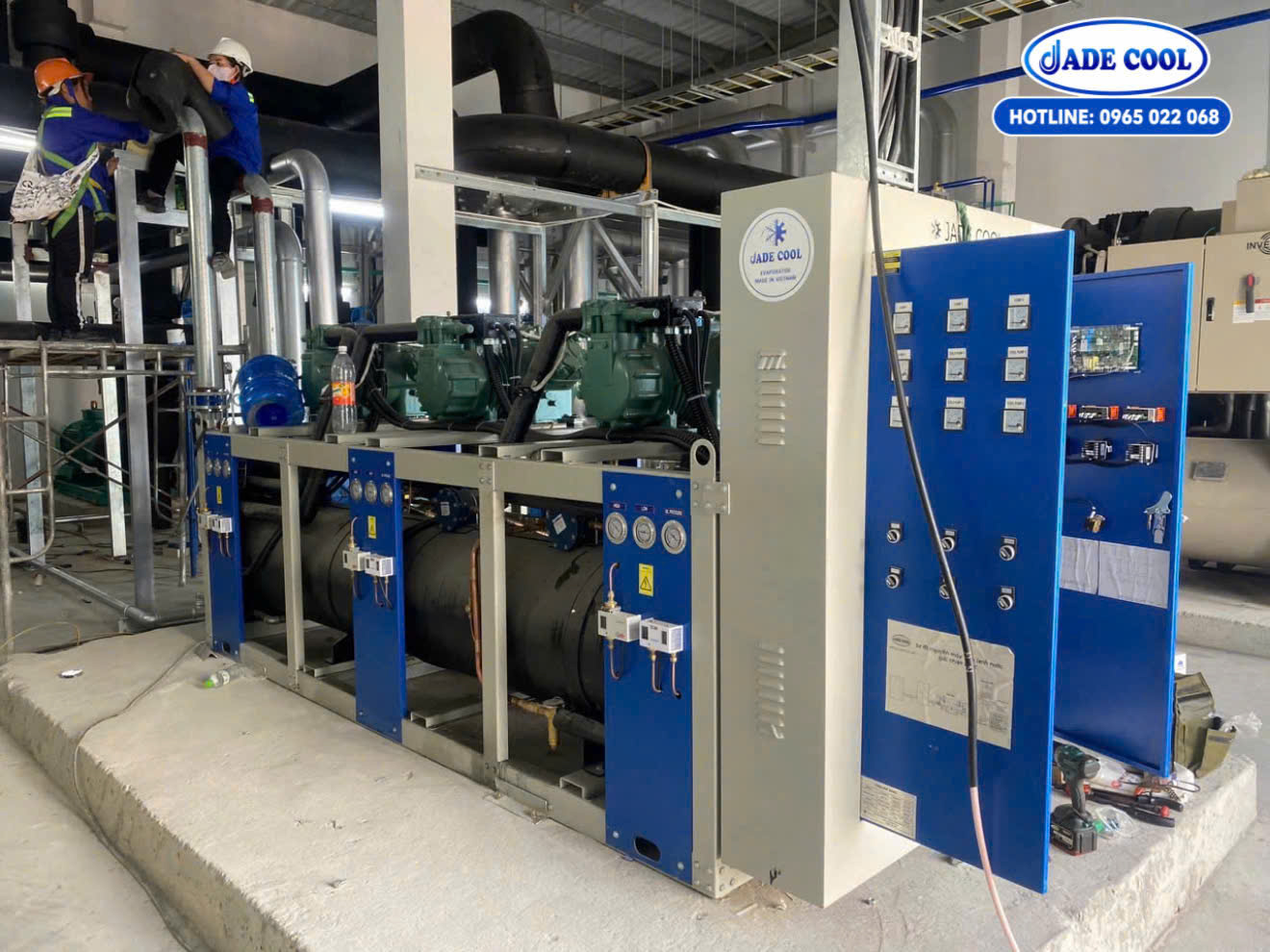 MÁY LÀM LẠNH NƯỚC/CHILLER JC-150WBX1/NƯỚC GIẢI NHIỆT( 150HP) JADE COOL