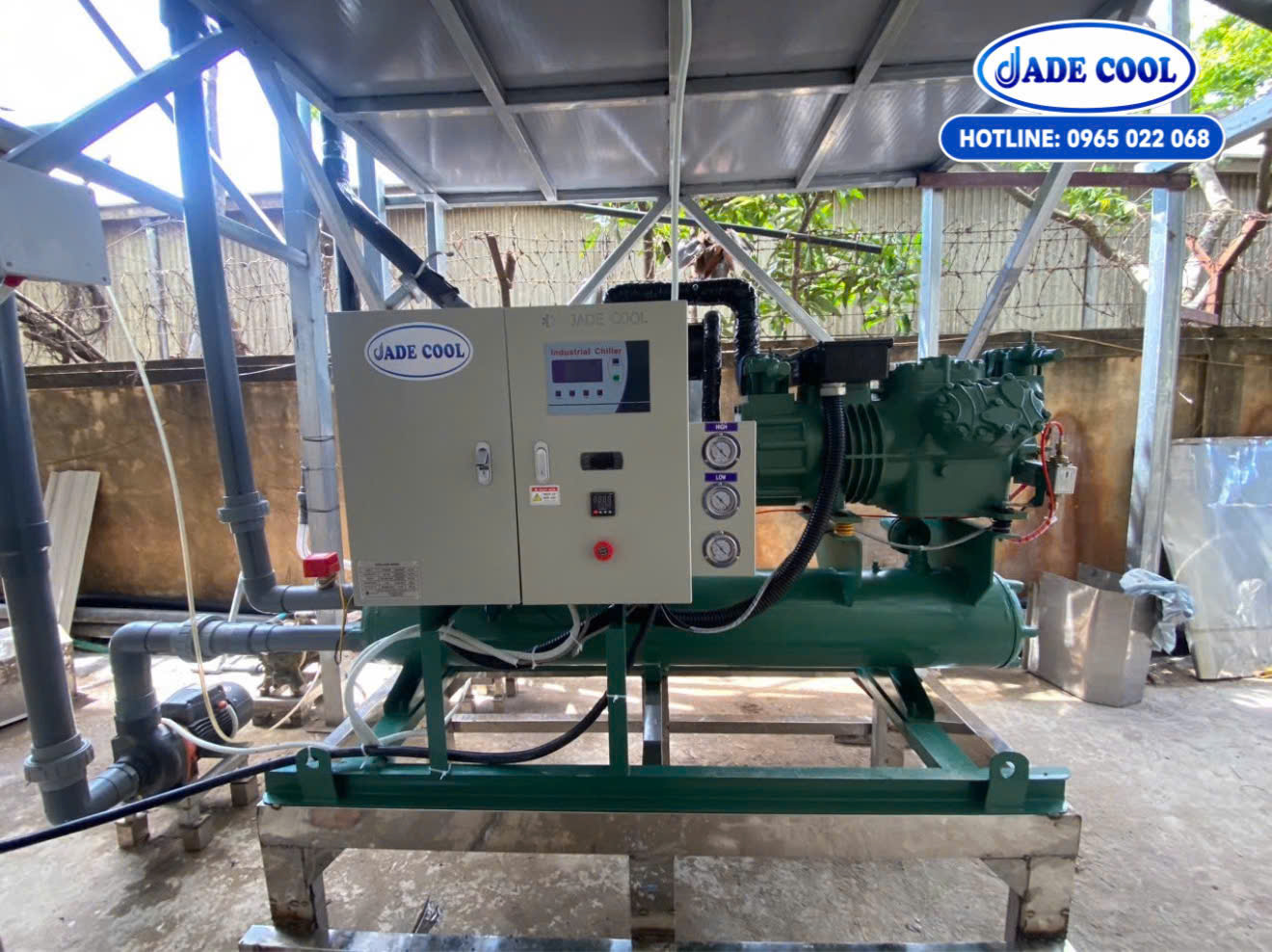 MÁY LÀM LẠNH NƯỚC/CHILLER JC-60WBX1/ NƯỚC GIẢI NHIỆT ( 60HP) JADE COOL
